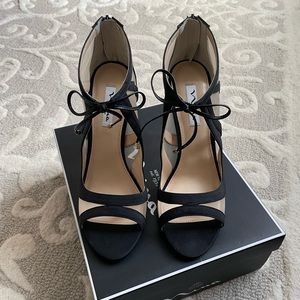 Nina open toed heeled boot